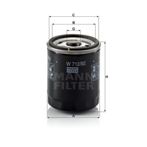 Фильтр масляный MANN-FILTER W 712/82